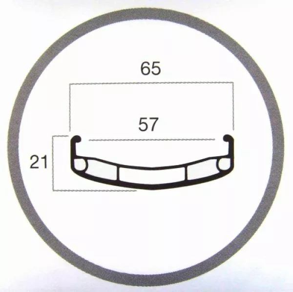 Rigida / Ryde Rigida/Ryde Cruiser Felge DH65 - Hohlkammer 4 Rigida / Ryde Rigida/Ryde Cruiser Felge DH65 - Hohlkammer – Bild 2
