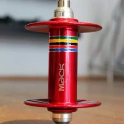 MACK HUBS Superlight Track Vorderrad Nabe Hochflansch - Farbig -Ridea Verkäufe mack hf front red wcs 1 10266 7 10267 7